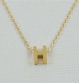 COOL & INTERESTING Block Initial H Necklace