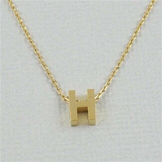 COOL & INTERESTING Block Initial H Necklace
