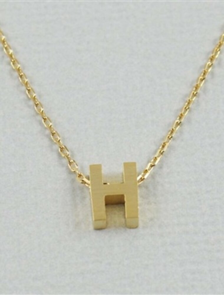COOL & INTERESTING Block Initial H Necklace