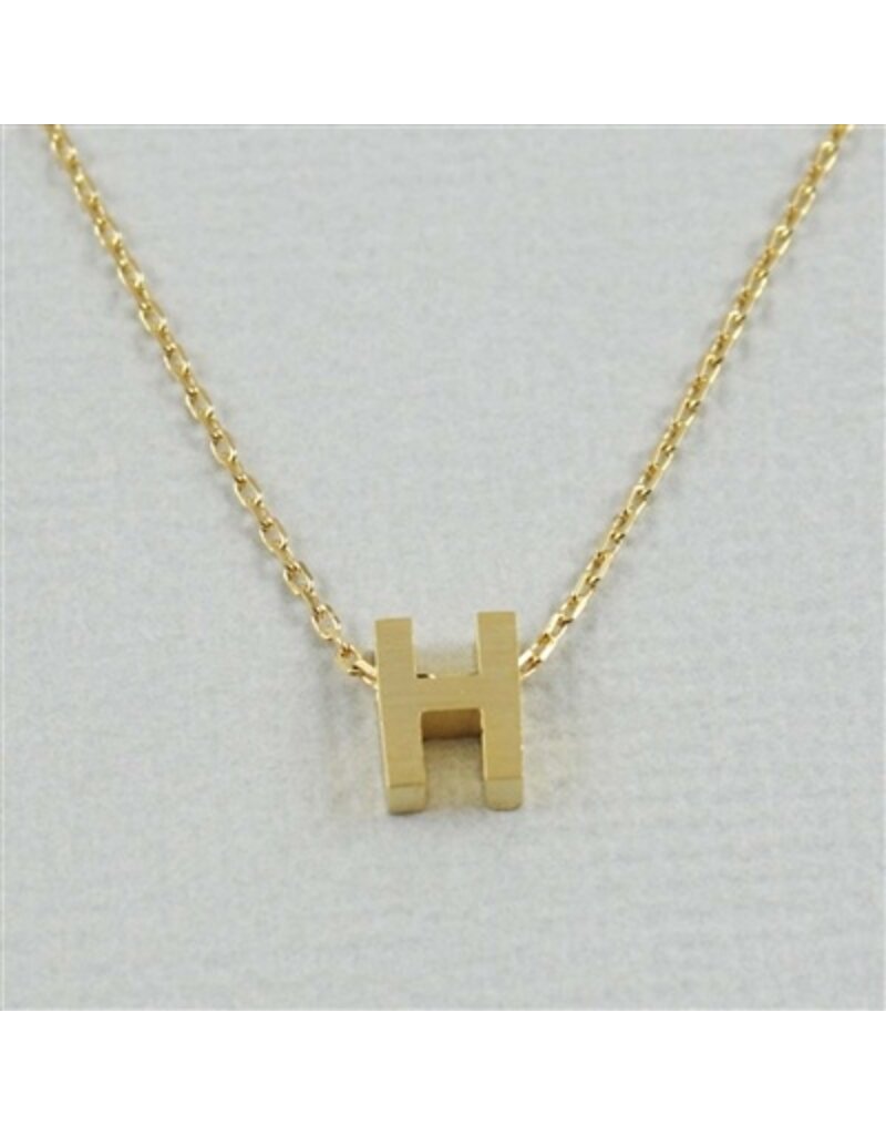COOL & INTERESTING Block Initial H Necklace