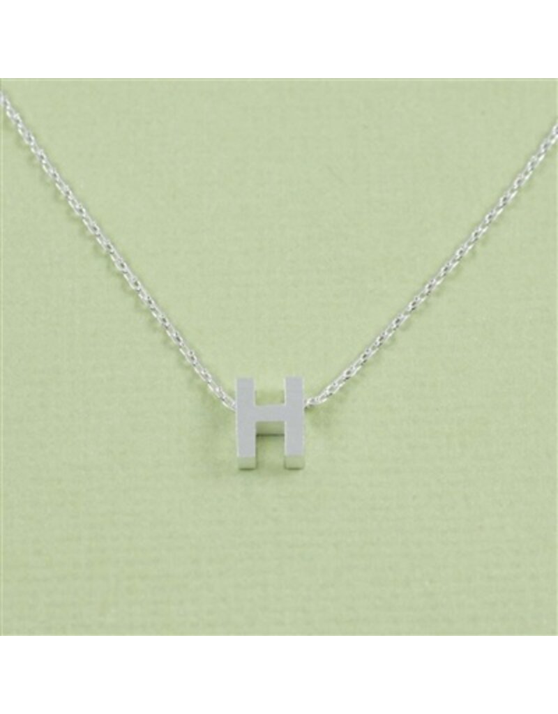 COOL & INTERESTING Block Initial H Necklace