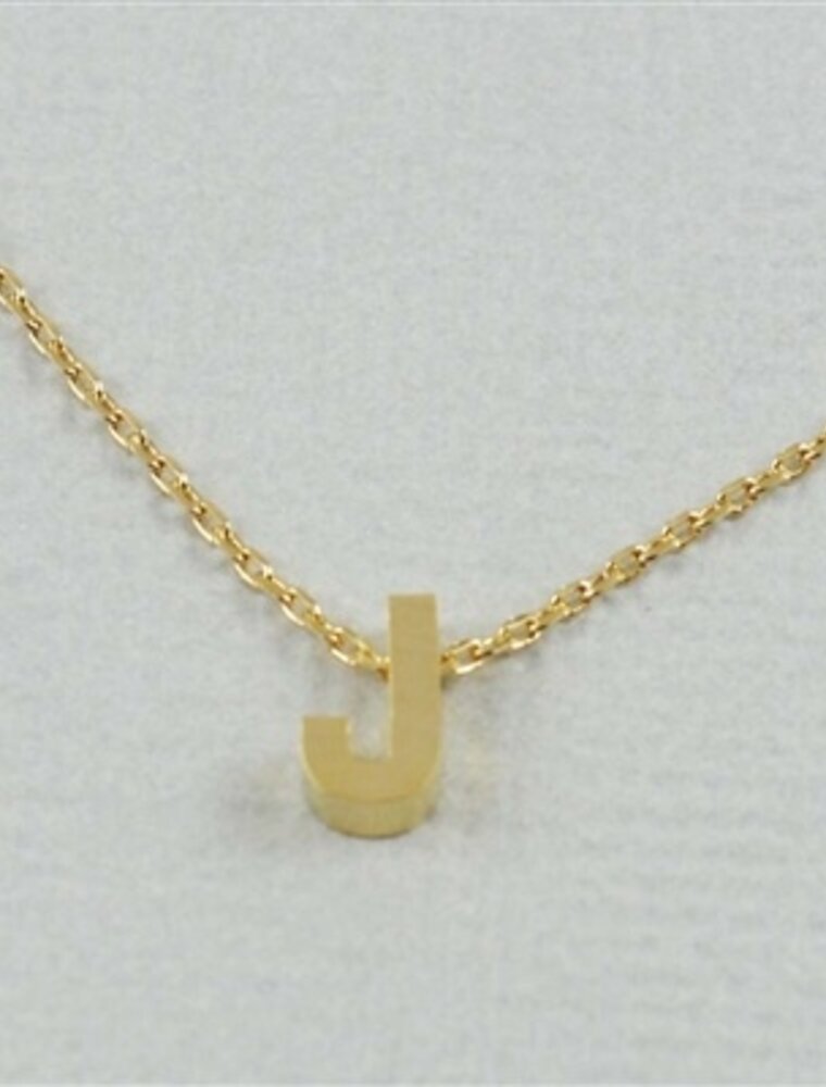 COOL & INTERESTING Block Initial J Necklace