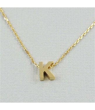COOL & INTERESTING Block Initial K Necklace
