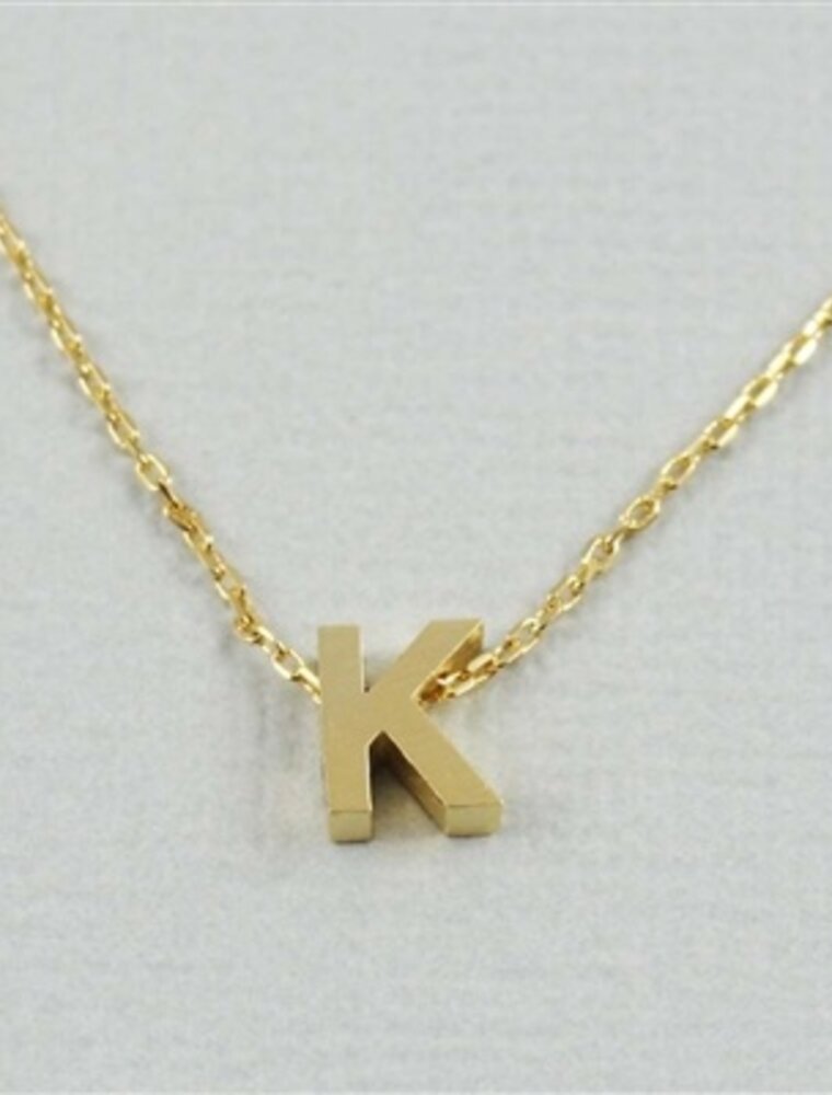 COOL & INTERESTING Block Initial K Necklace
