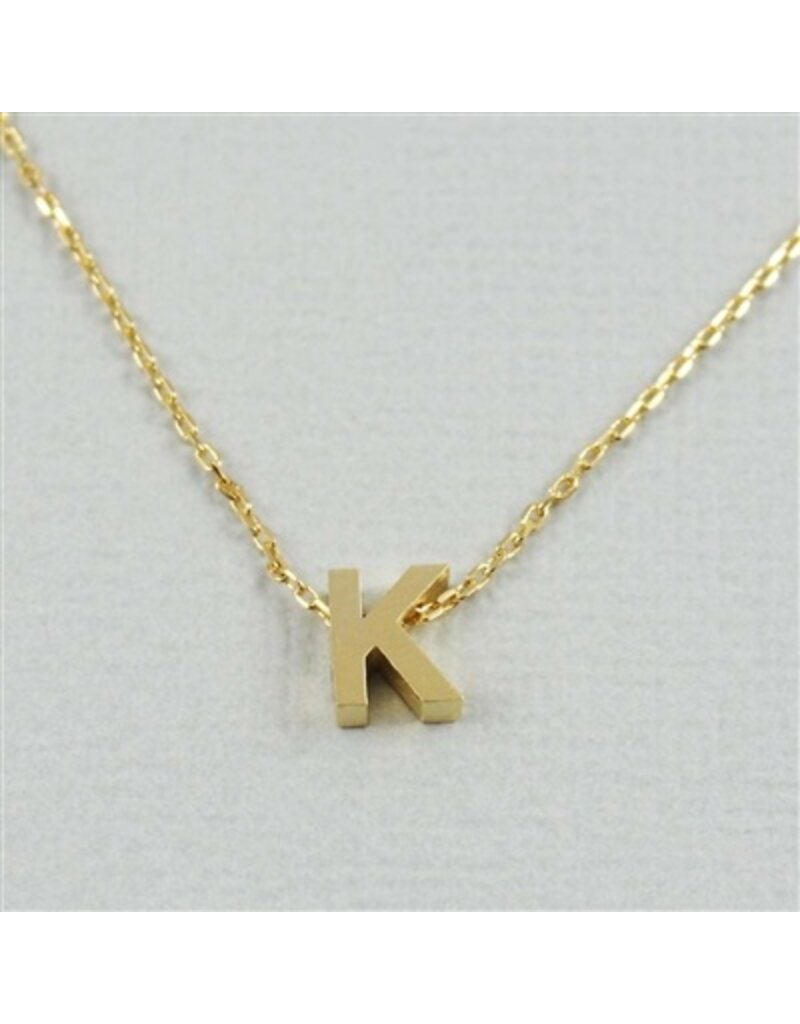 COOL & INTERESTING Block Initial K Necklace