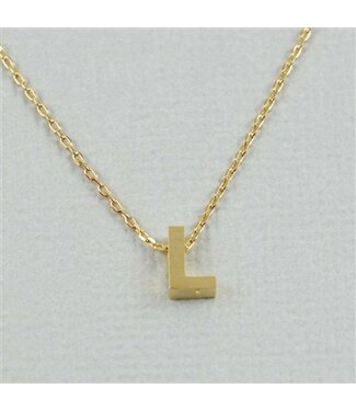 COOL & INTERESTING Block Initial L Necklace