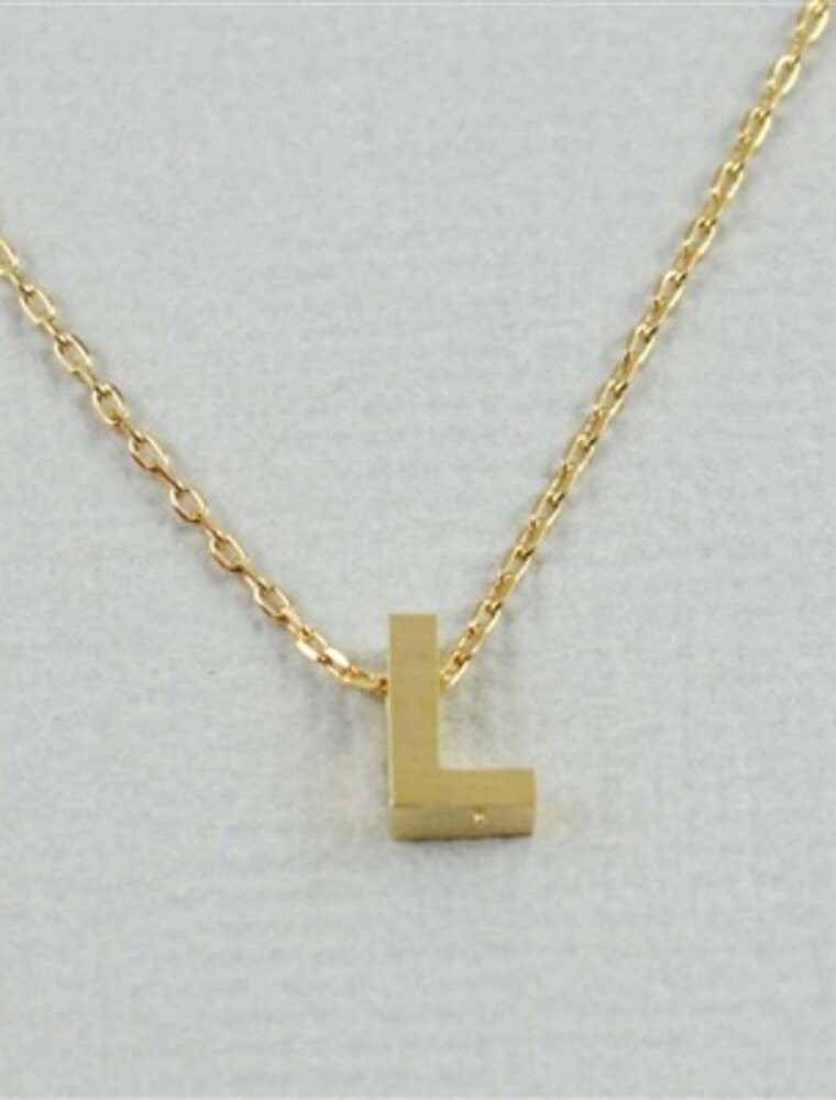 COOL & INTERESTING Block Initial L Necklace