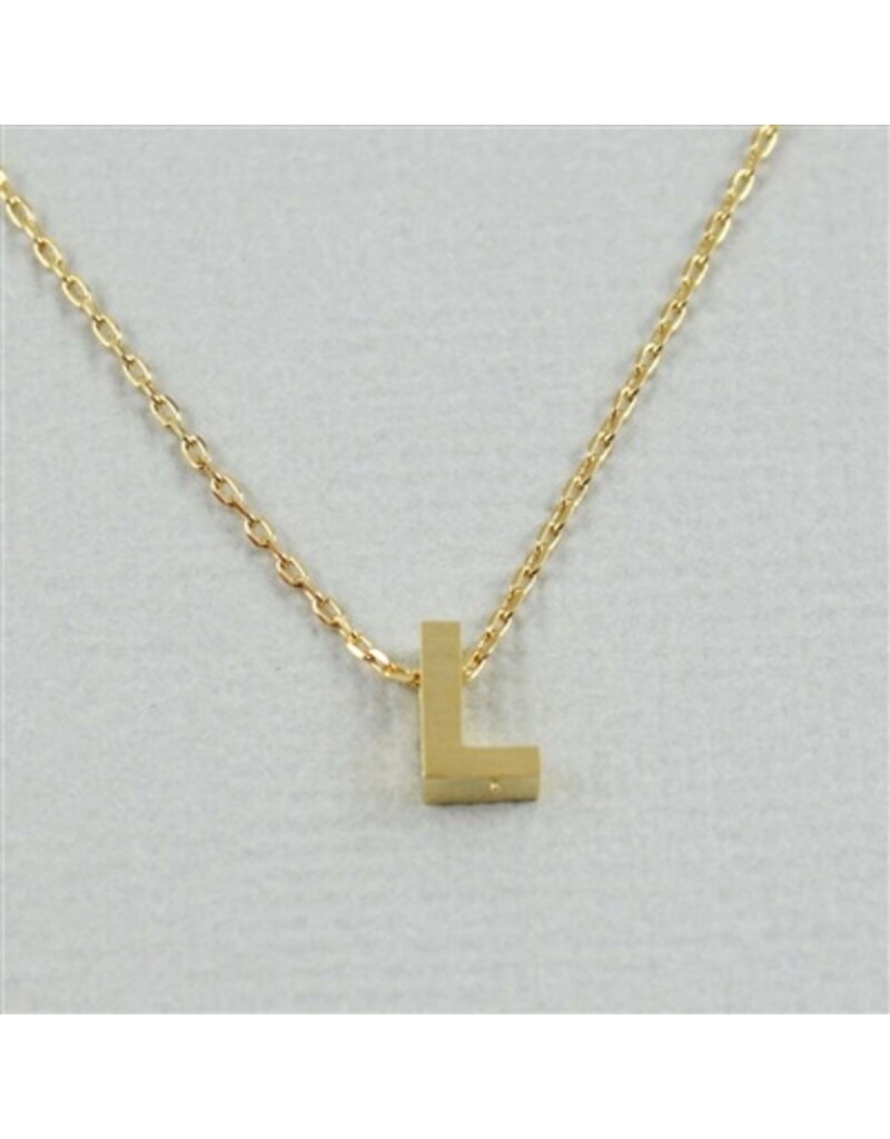 COOL & INTERESTING Block Initial L Necklace