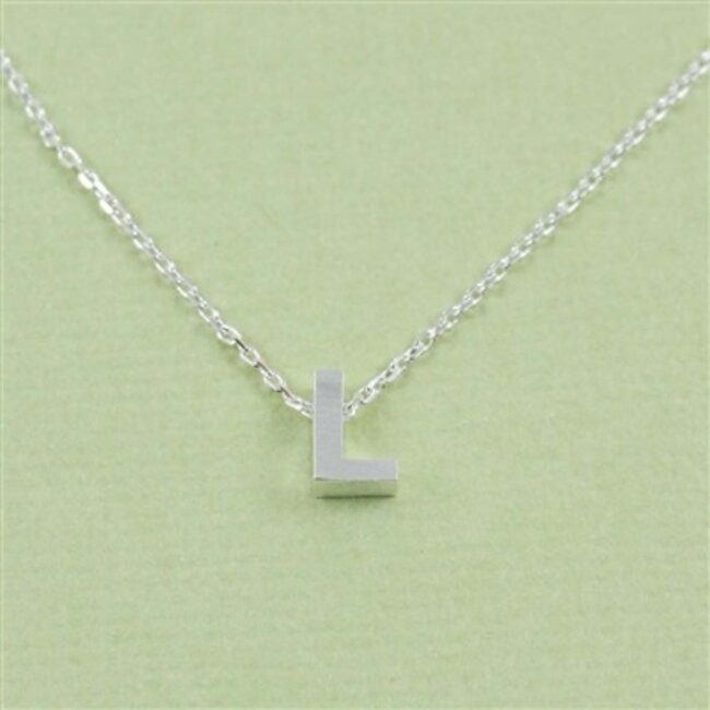 Block Initial L Necklace