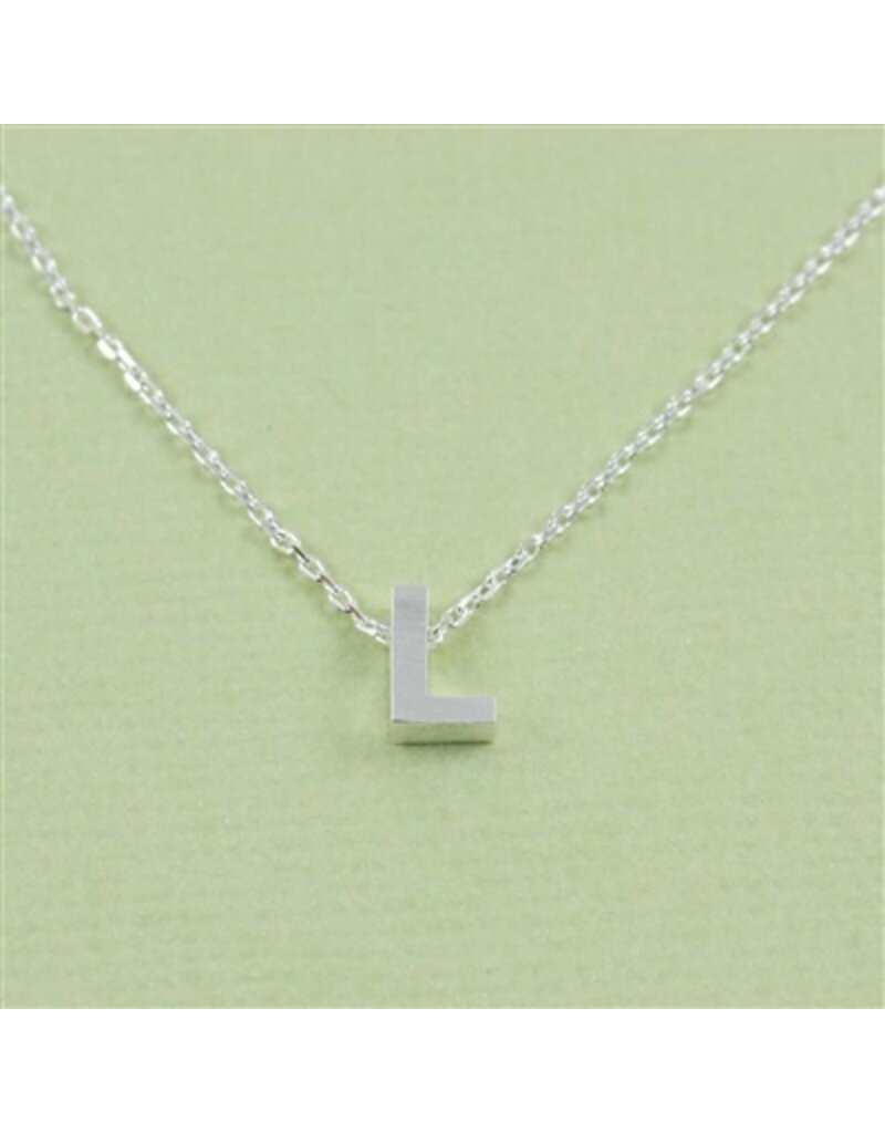 COOL & INTERESTING Block Initial L Necklace