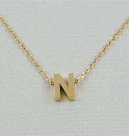 COOL & INTERESTING Block Initial N Necklace