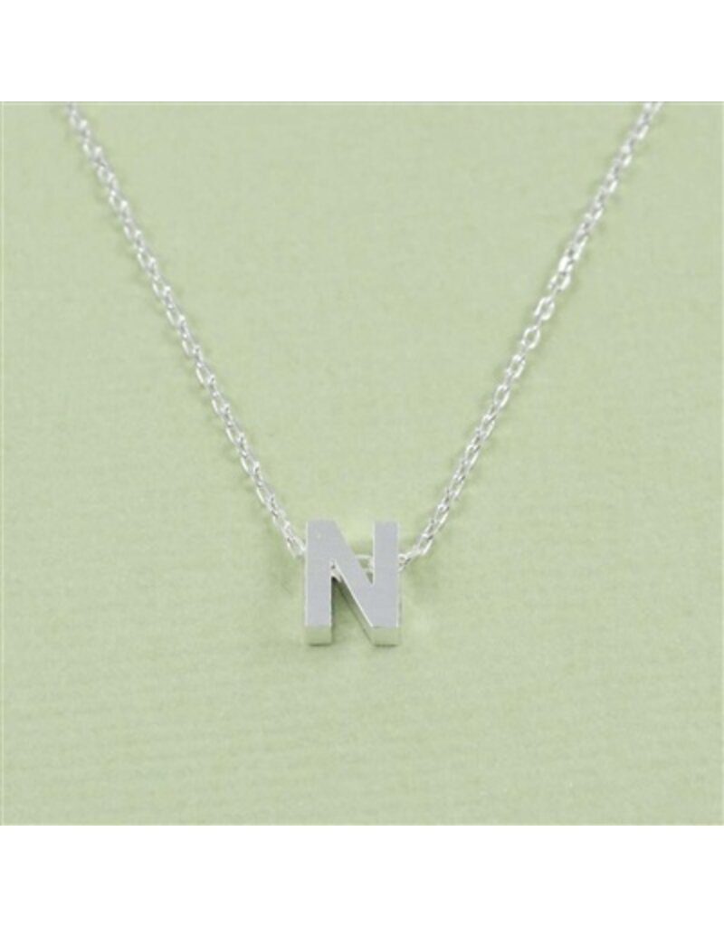 COOL & INTERESTING Block Initial N Necklace