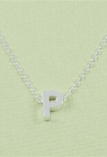 COOL & INTERESTING Block Initial P Necklace