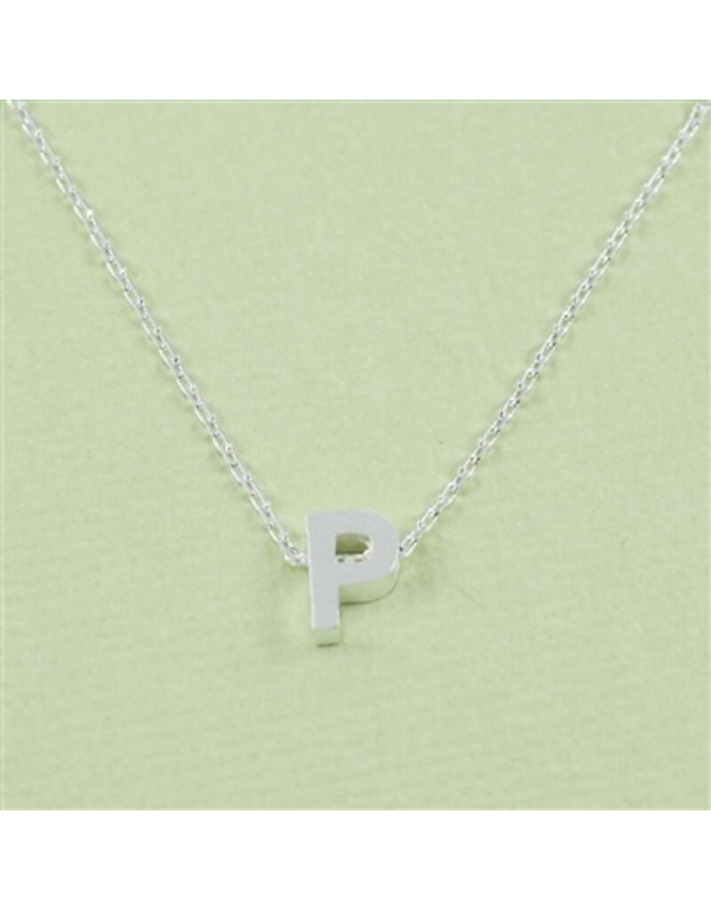 COOL & INTERESTING Block Initial P Necklace