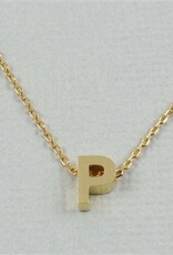 COOL & INTERESTING Block Initial P Necklace