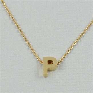 COOL & INTERESTING Block Initial P Necklace