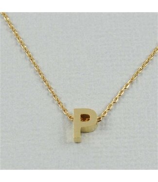 COOL & INTERESTING Block Initial P Necklace