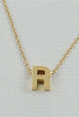 COOL & INTERESTING Block Initial R Necklace