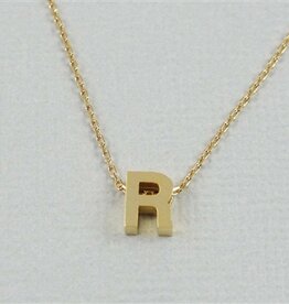 COOL & INTERESTING Block Initial R Necklace