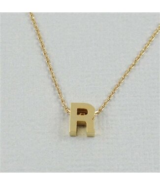 COOL & INTERESTING Block Initial R Necklace