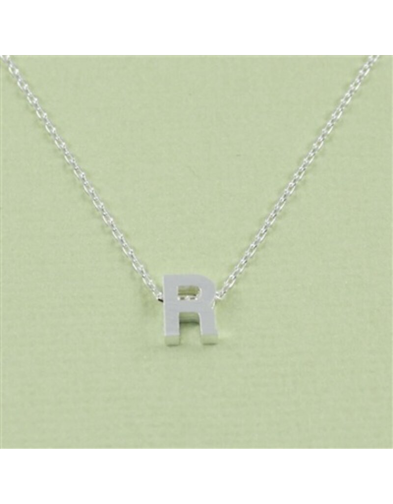 COOL & INTERESTING Block Initial R Necklace