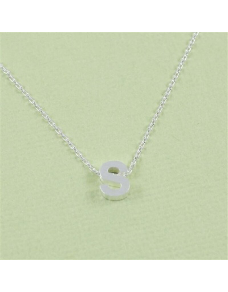 COOL & INTERESTING Block Initial S Necklace