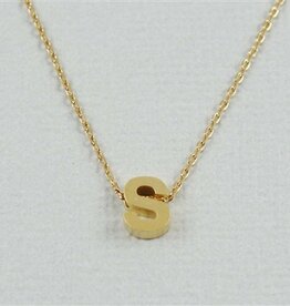 COOL & INTERESTING Block Initial S Necklace