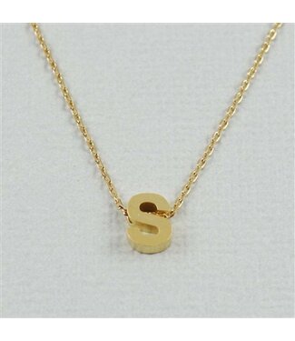 COOL & INTERESTING Block Initial S Necklace