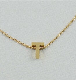 COOL & INTERESTING Block Initial T Necklace