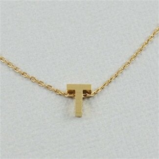 COOL & INTERESTING Block Initial T Necklace