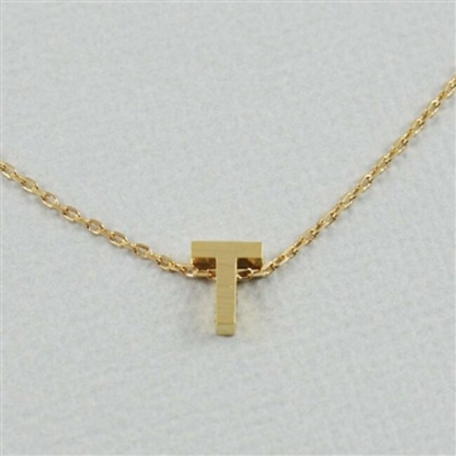 Block Initial T Necklace
