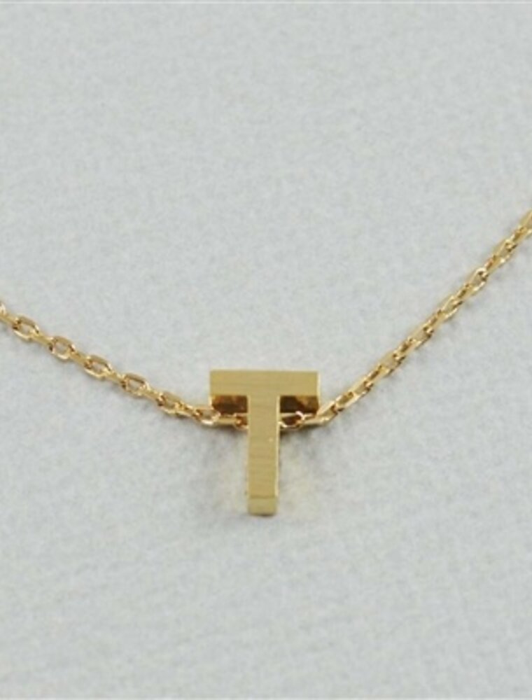 COOL & INTERESTING Block Initial T Necklace
