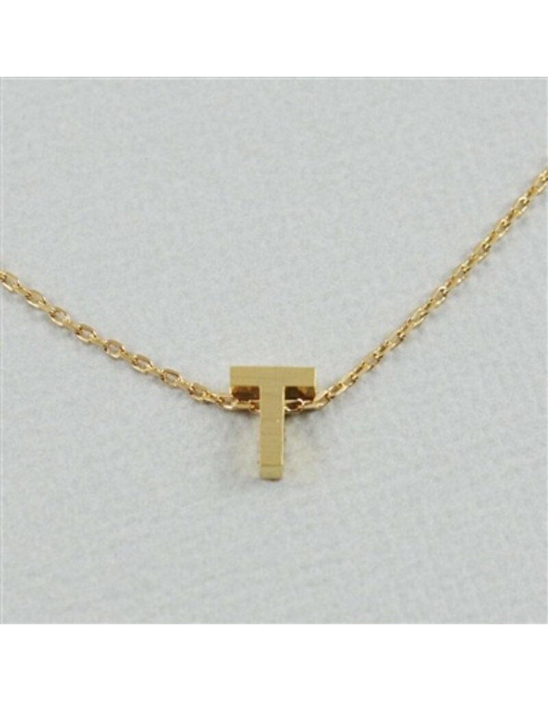 COOL & INTERESTING Block Initial T Necklace