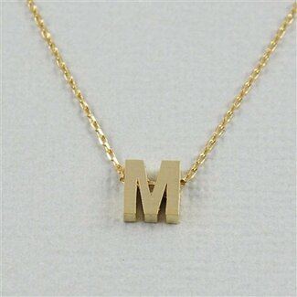 COOL & INTERESTING Block Initial M Necklace