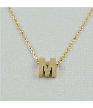 COOL & INTERESTING Block Initial M Necklace