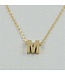 Block Initial M Necklace