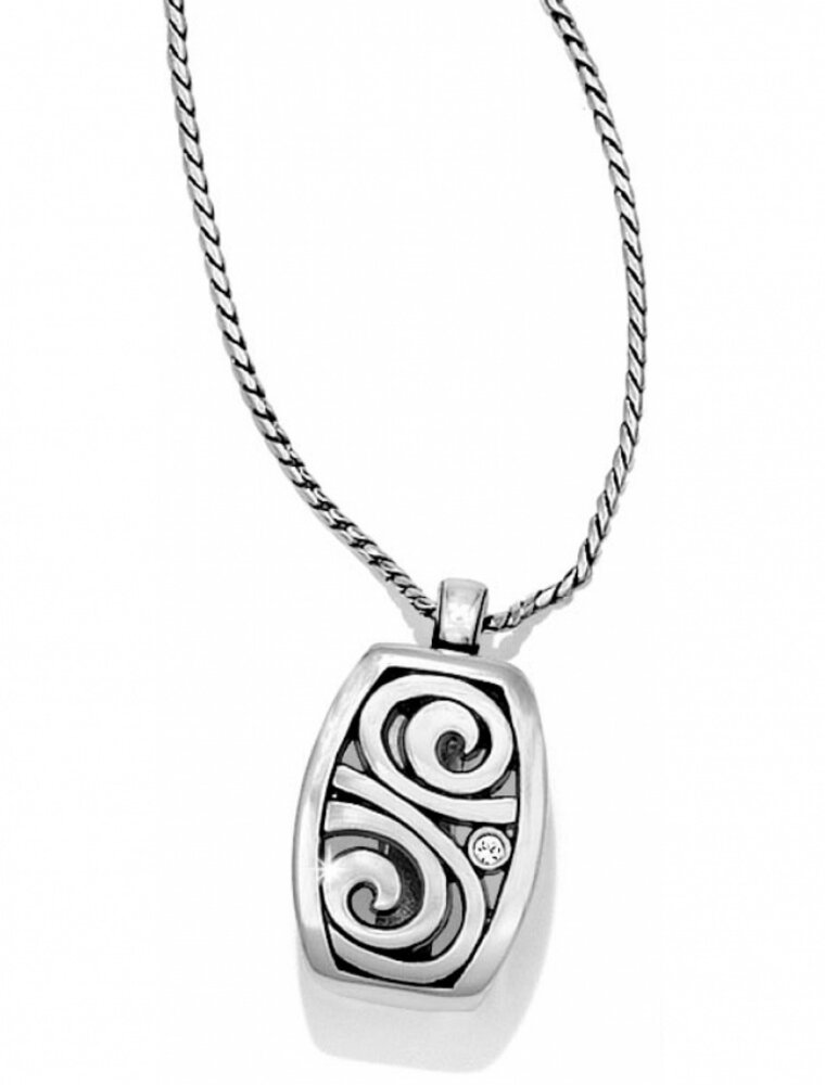 BRIGHTON London Groove Badge Clip Necklace