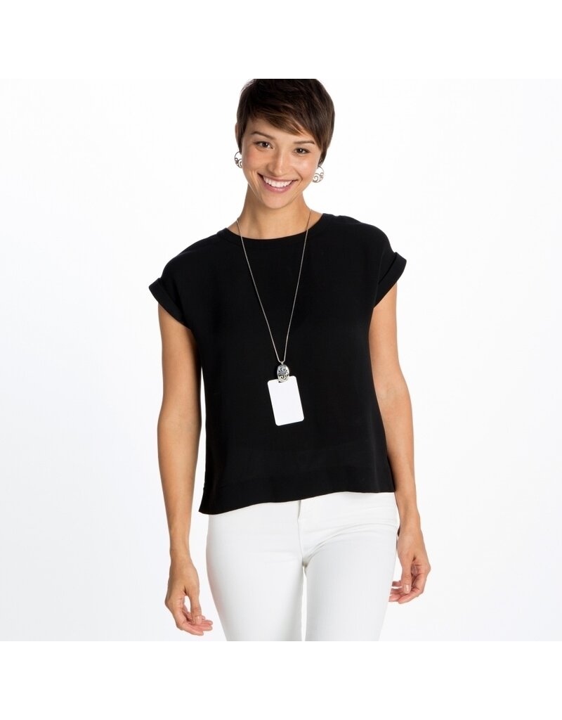 BRIGHTON London Groove Badge Clip Necklace