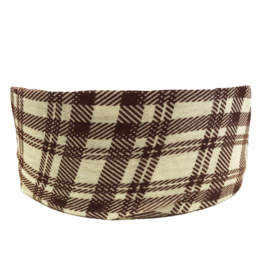 Tan Plaid Tube Turban