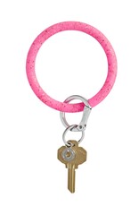 Silicone Big O Key Ring in Tickled Pink Confetti