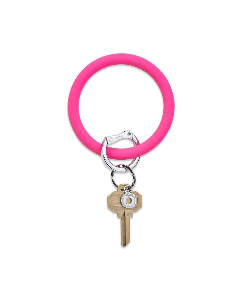 Silicone Big O Key Ring in Tickled Pink