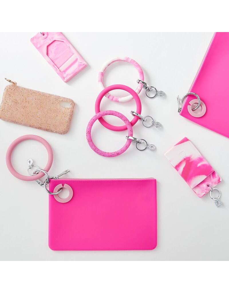 Silicone Big O Key Ring in Tickled Pink