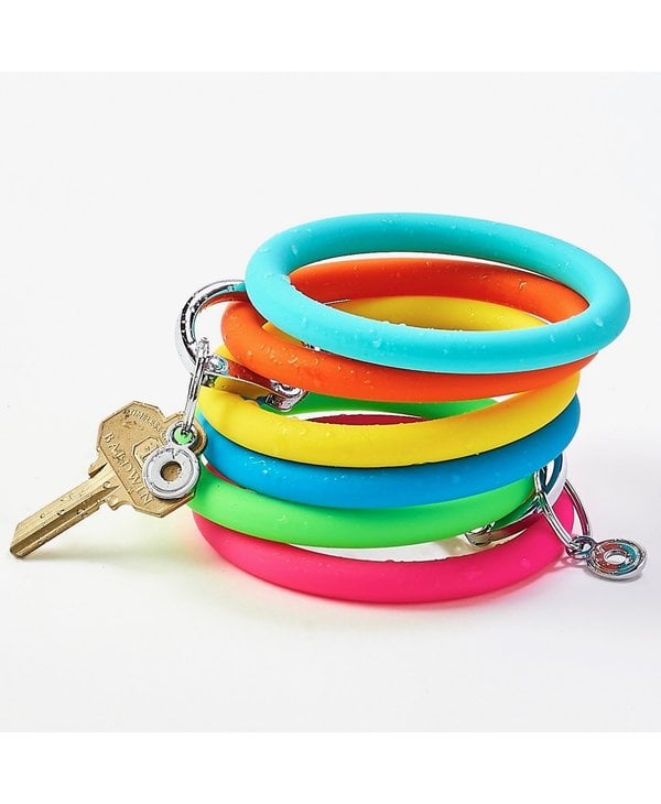 Silicone Big O Key Ring in Tickled Pink