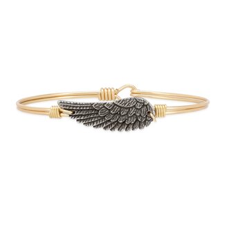 LUCA & DANNI Angel Wing Bangle Bracelet in Gold