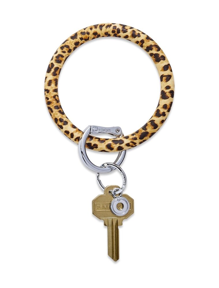 Silicone Big O Key Ring in Cheetah