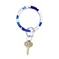 Silicone Big O Key Ring in Blue Me Away Marble