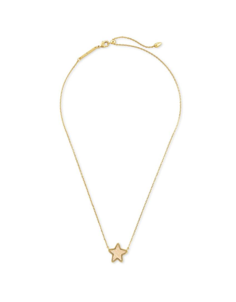 KENDRA SCOTT DESIGN Jae Star Gold Pendant Necklace in Iridescent Drusy