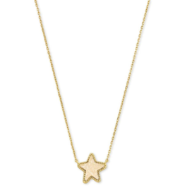 KENDRA SCOTT DESIGN Jae Star Gold Pendant Necklace in Iridescent Drusy