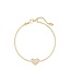 Ari Heart Gold Chain Bracelet in Iridescent Drusy