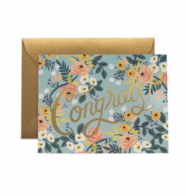 RIFLE PAPER COMPANY Blue Meadow Congrats Card